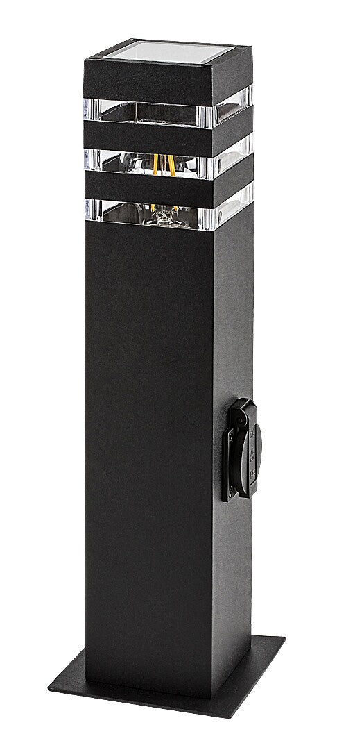 Stalp exterior Ankara, negru, 1 x E27, H.44, IP44, Rabalux, 77122