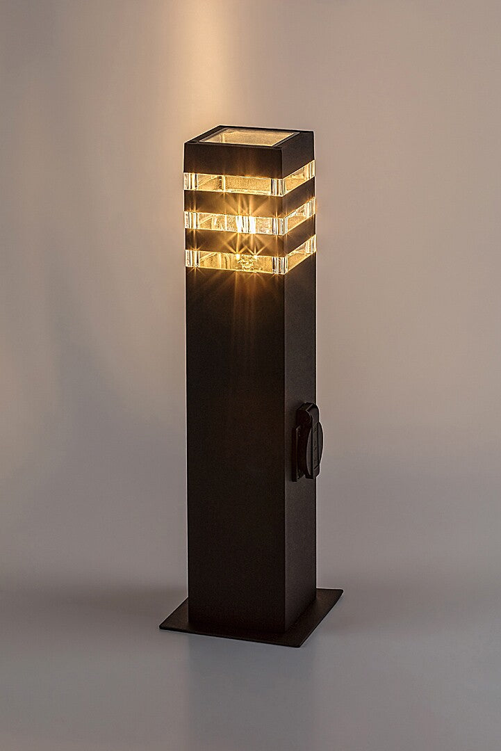 Stalp exterior Ankara, negru, 1 x E27, H.44, IP44, Rabalux, 77122