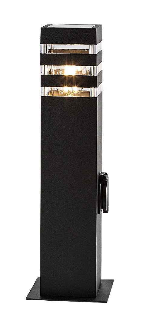 Stalp exterior Ankara, negru, 1 x E27, H.44, IP44, Rabalux, 77122