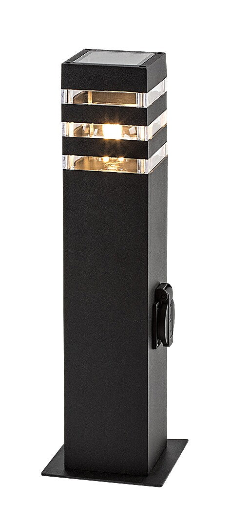 Stalp exterior Ankara, negru, 1 x E27, H.44, IP44, Rabalux, 77122