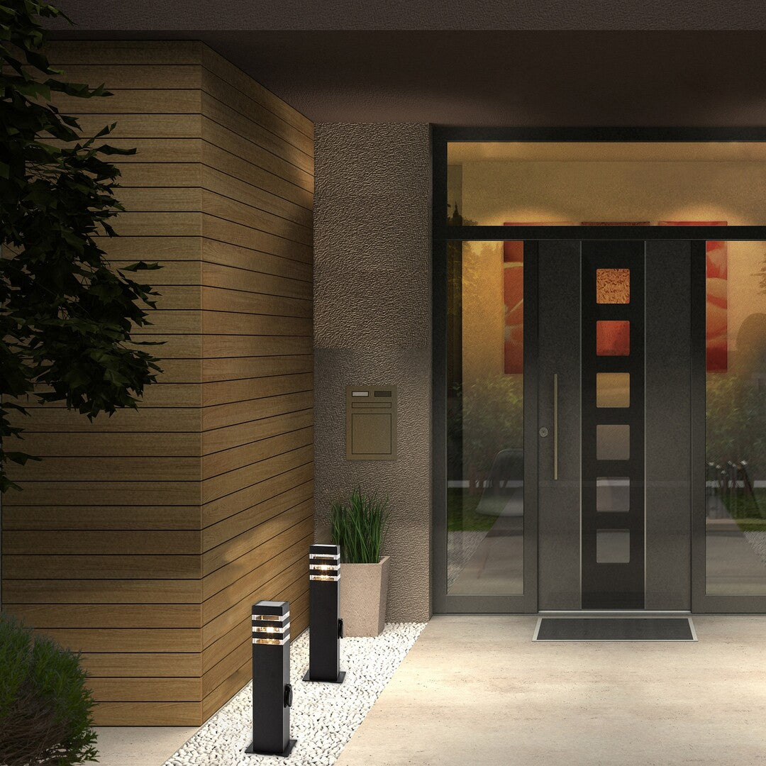 Stalp exterior Ankara, negru, 1 x E27, H.44, IP44, Rabalux, 77122