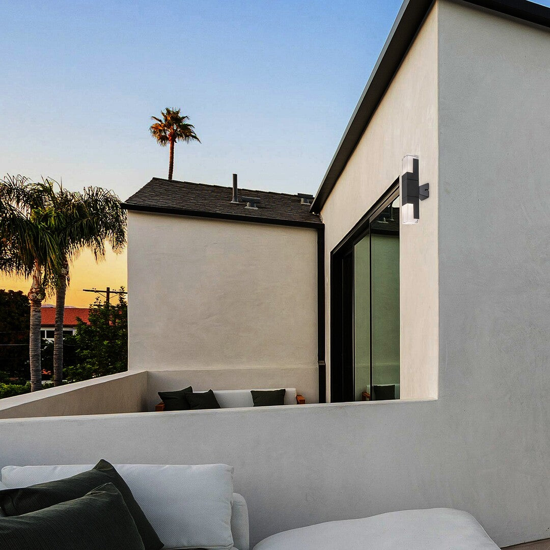 Aplica LED exterior Darvas, negru, 12W, 830lm, 2700K, 4000K, 6000K, IP54, Rabalux, 77127