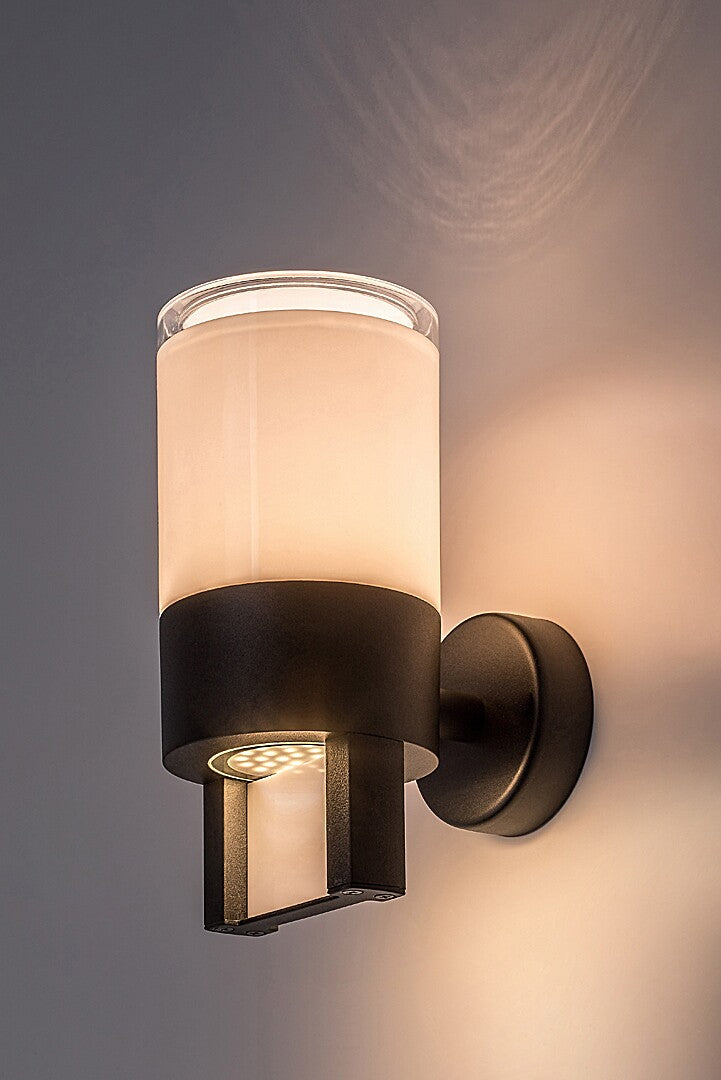 Aplica LED exterior Leitha, negru, 12W, 740lm, 3000K, IP44, Rabalux, 77130