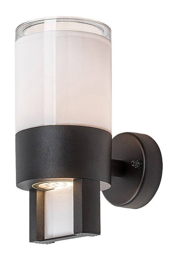 Aplica LED exterior Leitha, negru, 12W, 740lm, 3000K, IP44, Rabalux, 77130