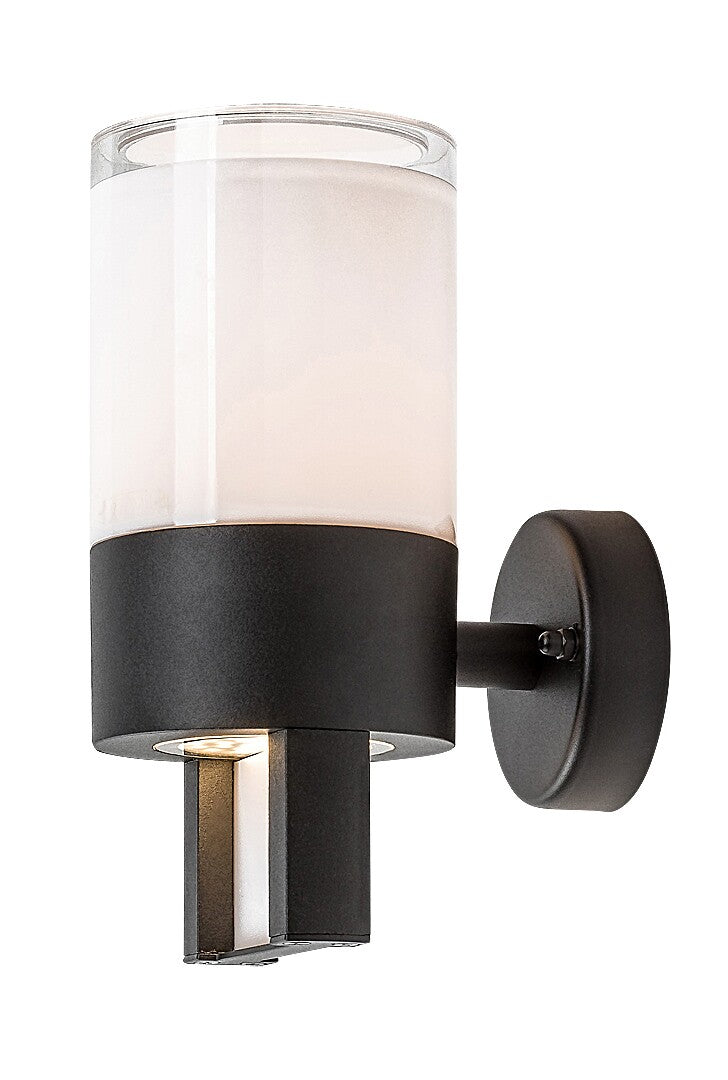 Aplica LED exterior Leitha, negru, 12W, 740lm, 3000K, IP44, Rabalux, 77130