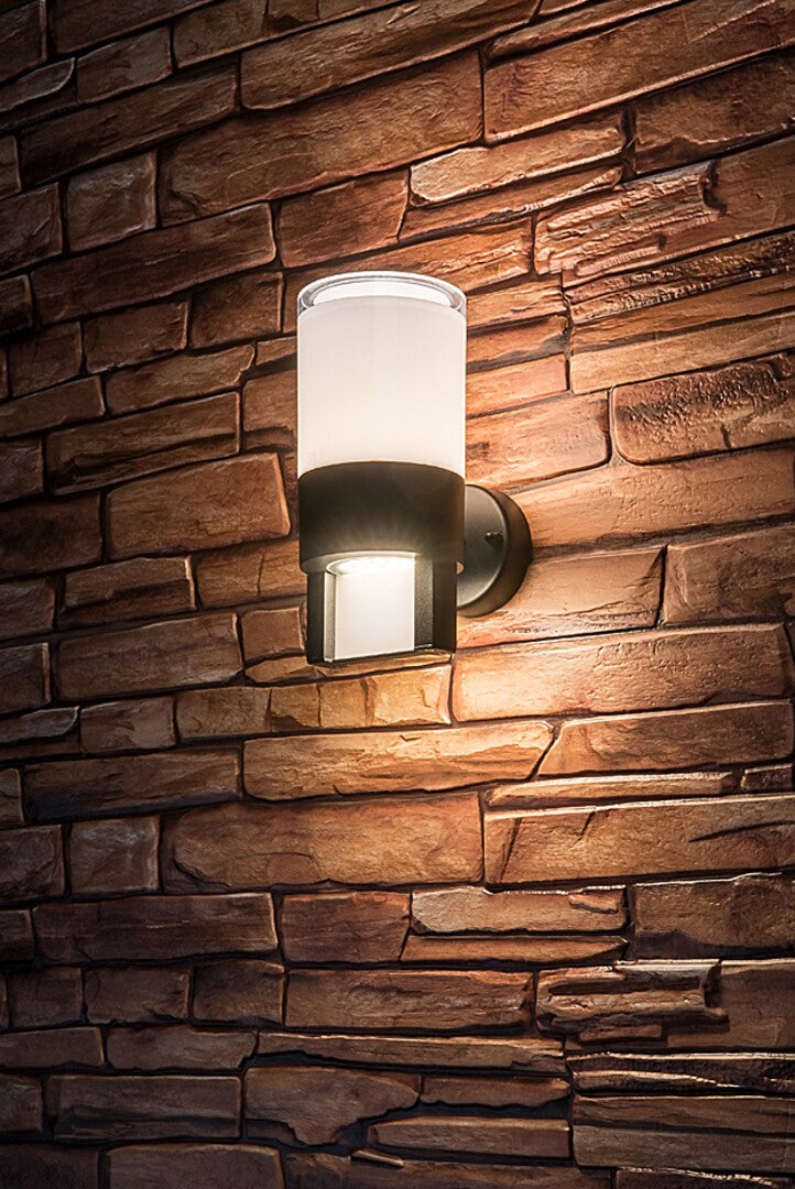 Aplica LED exterior Leitha, negru, 12W, 740lm, 3000K, IP44, Rabalux, 77130