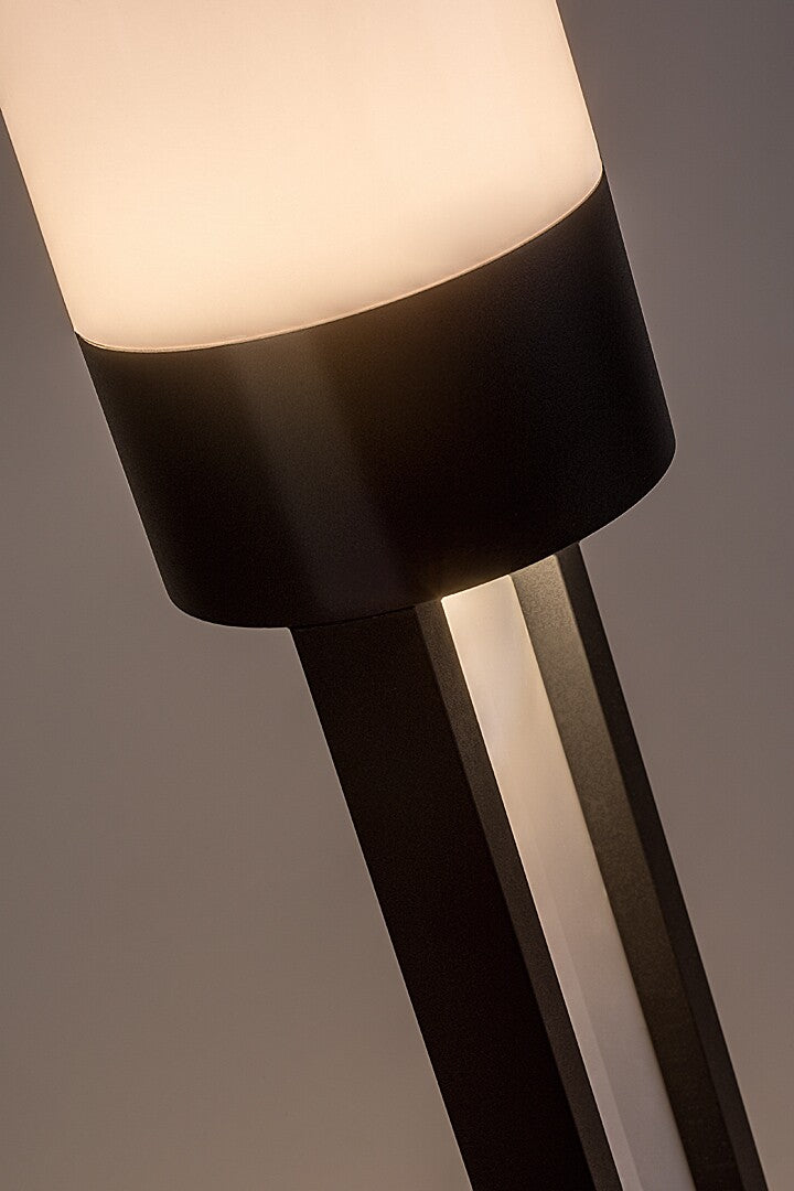 Stalp exterior LED Leitha, negru, 12W, 720lm, 3000K, H.50, IP44, Rabalux, 77131