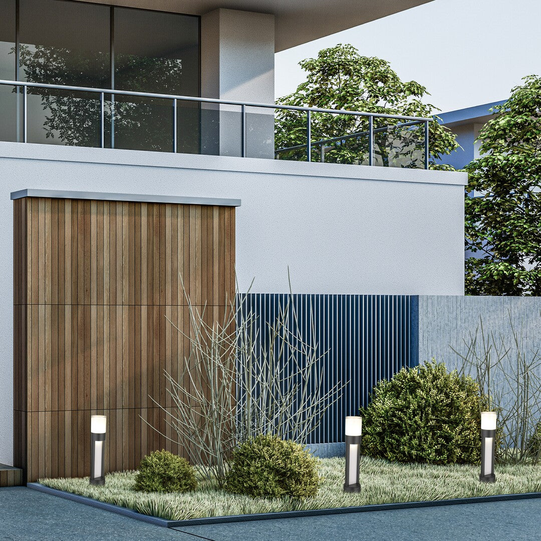 Stalp exterior LED Leitha, negru, 12W, 720lm, 3000K, H.50, IP44, Rabalux, 77131