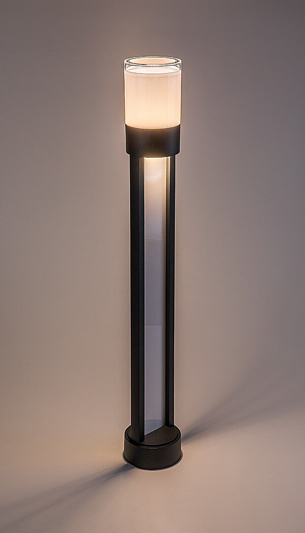 Stalp exterior LED Leitha, negru, 12W, 700lm, 3000K, H.80, IP44, Rabalux, 77132