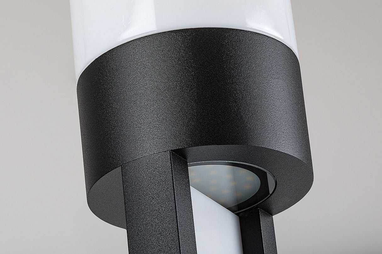 Stalp exterior LED Leitha, negru, 12W, 700lm, 3000K, H.80, IP44, Rabalux, 77132