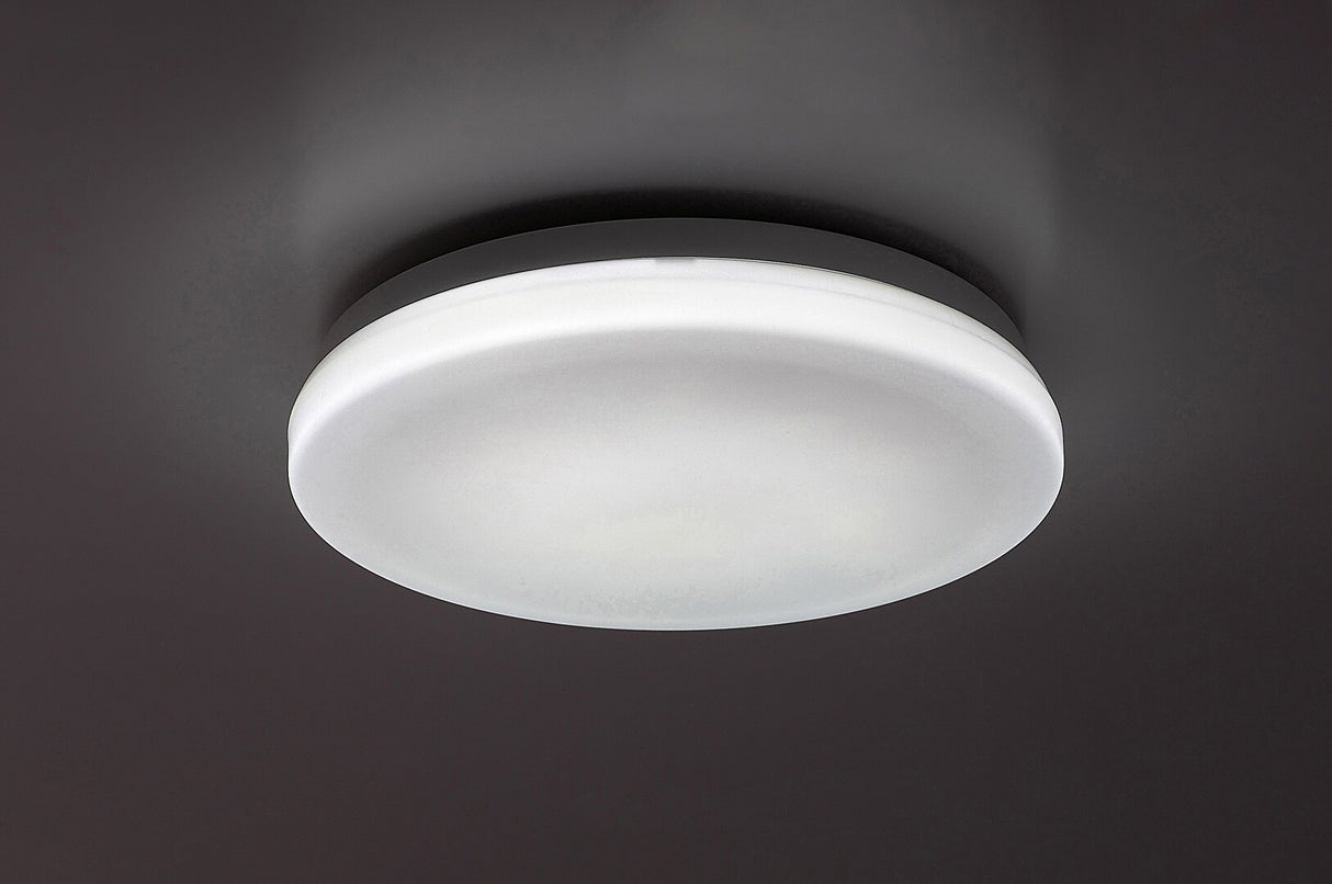 Plafoniera LED exterior Lowar, alb, 12W, 750lm, 3000K, 4000K, 6000K, D.24cm, IP44, Rabalux, 77133