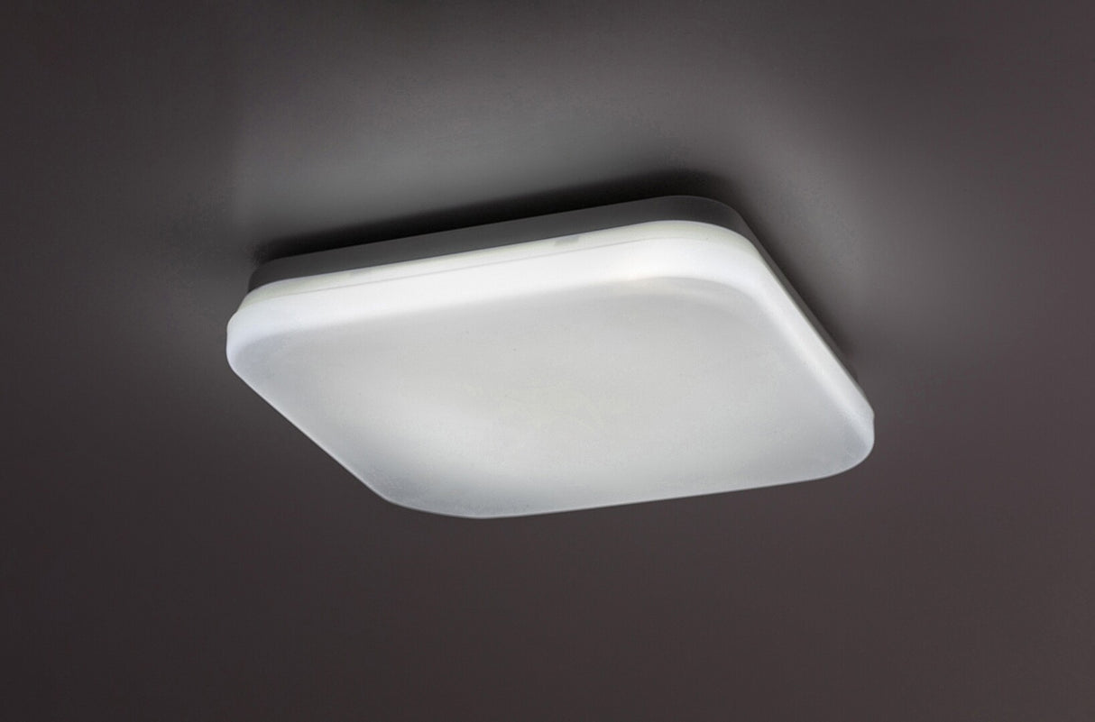 Plafoniera LED exterior Lowar, alb, 12W, 750lm, 3000K, 4000K, 6000K, D.24cm, IP44, Rabalux, 77134