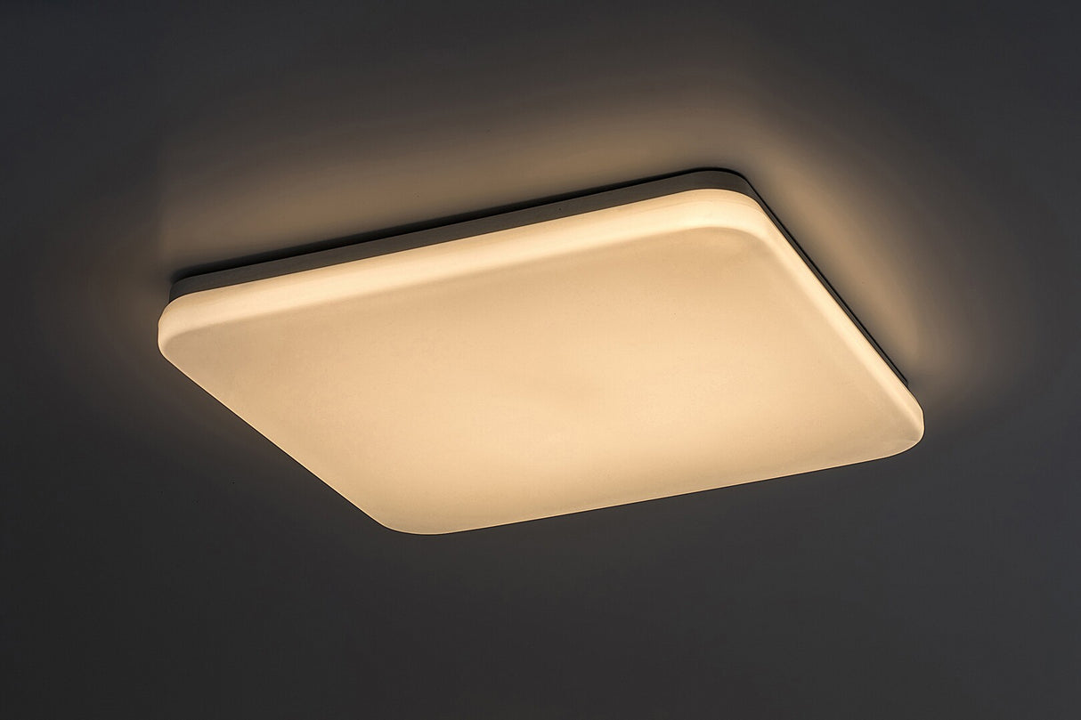 Plafoniera LED exterior Lowar, alb, 36W, 2300lm, 3000K, 4000K, 6000K, D.41cm, IP44, Rabalux, 77136