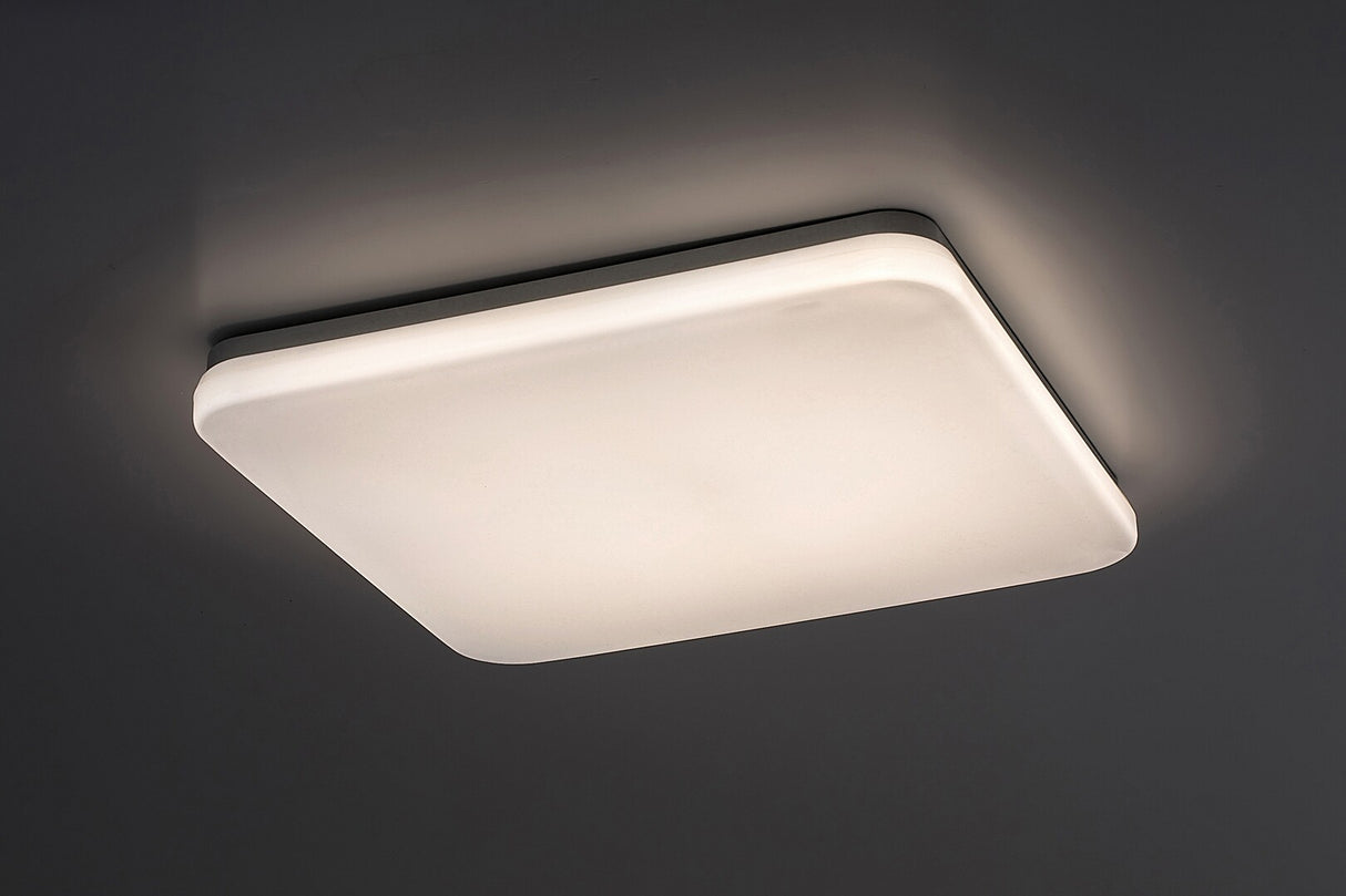 Plafoniera LED exterior Lowar, alb, 36W, 2300lm, 3000K, 4000K, 6000K, D.41cm, IP44, Rabalux, 77136