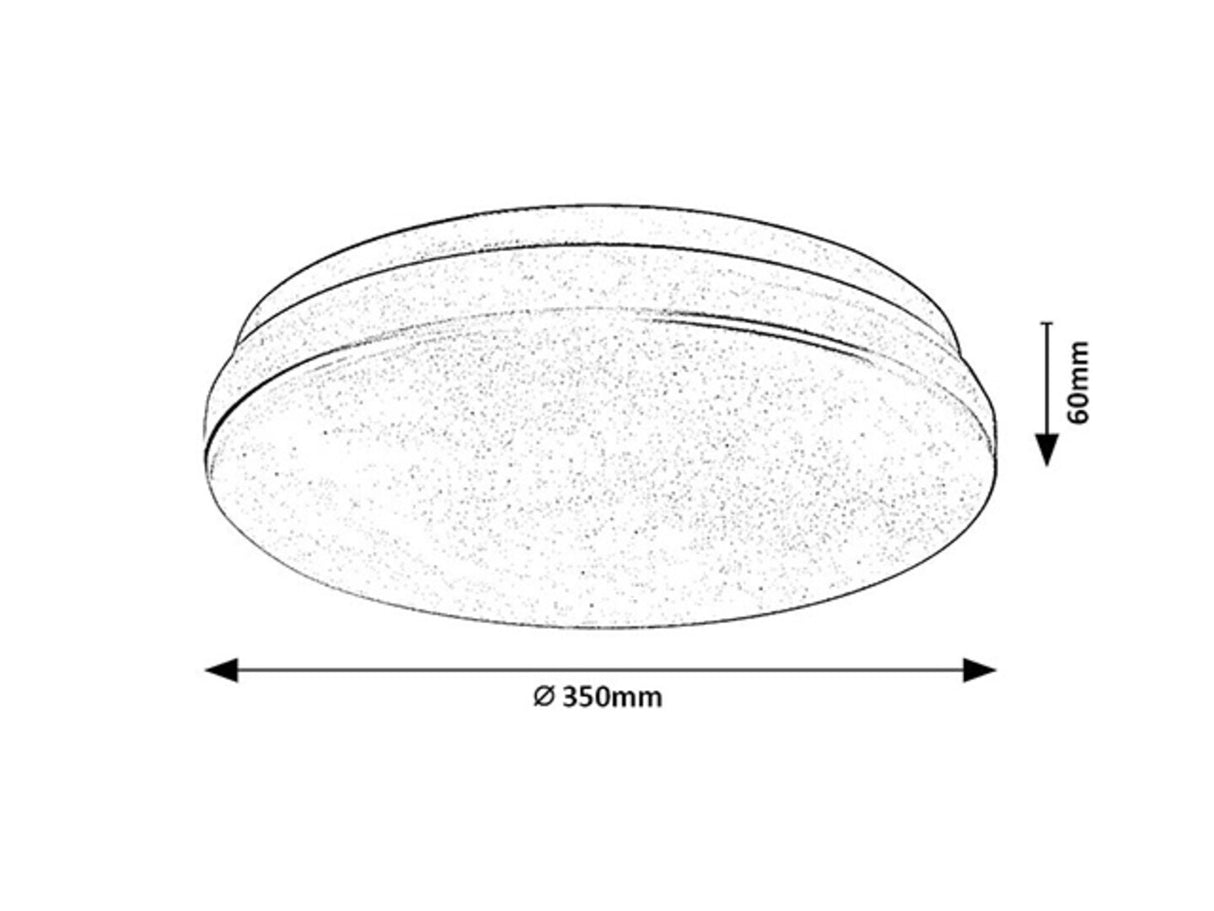 Plafoniera LED exterior Lowar, cu senzor miscare, alb, 24W, 1450lm, 4000K, D.35cm, IP44, Rabalux, 77140