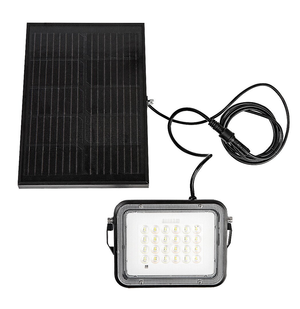 Aplica LED exterior solara Melk, negru, 6,5W, IP65, Rabalux, 77141
