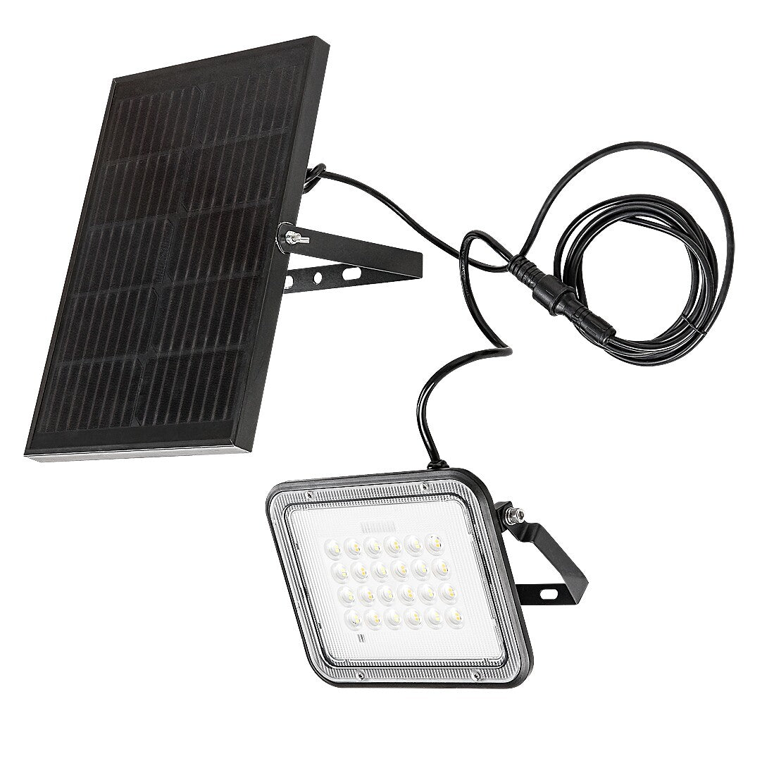Aplica LED exterior solara Melk, negru, 6,5W, IP65, Rabalux, 77141