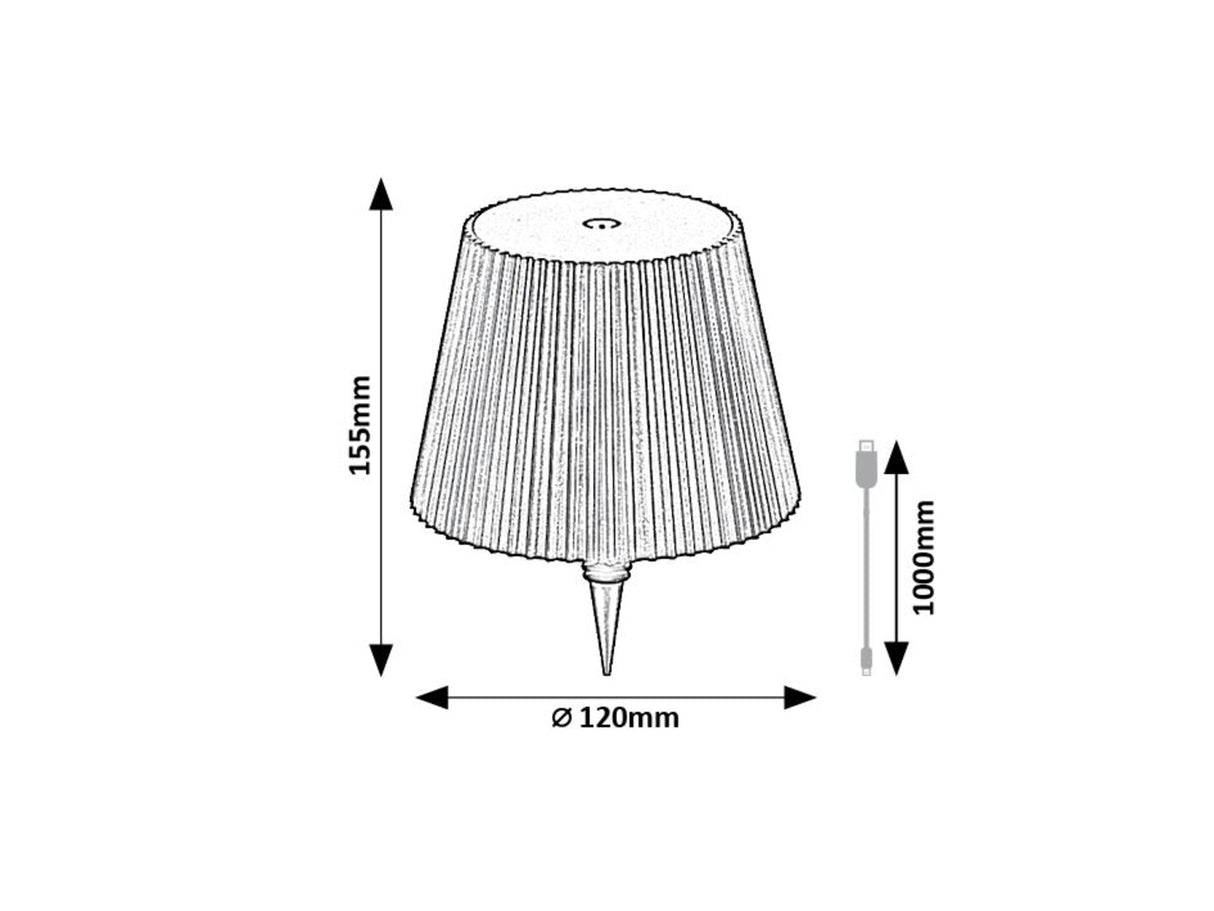 Lampa LED exterior solara Burdur, negru, 2W, IP44, Rabalux, 77142
