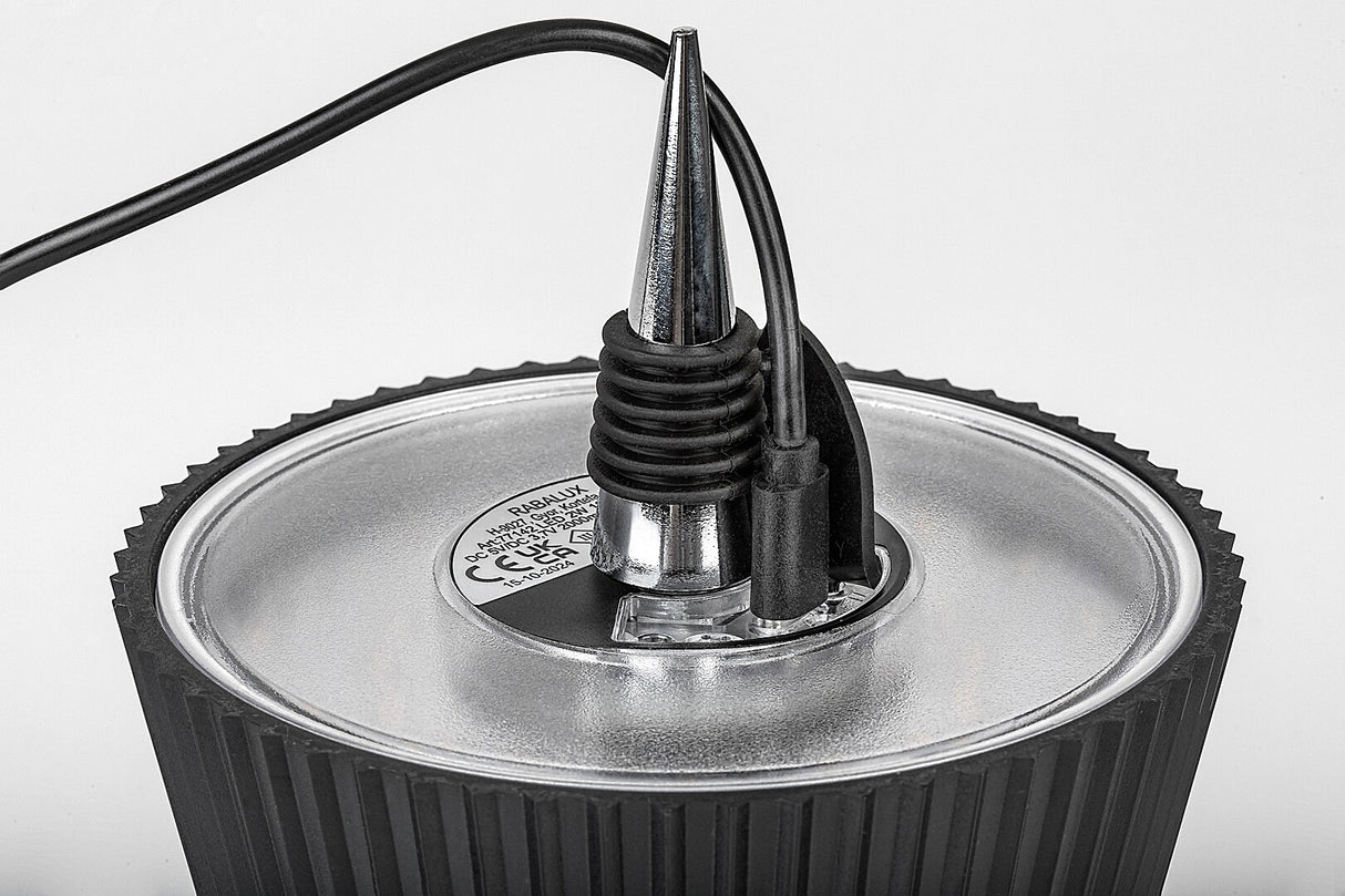 Lampa LED exterior solara Burdur, negru, 2W, IP44, Rabalux, 77142