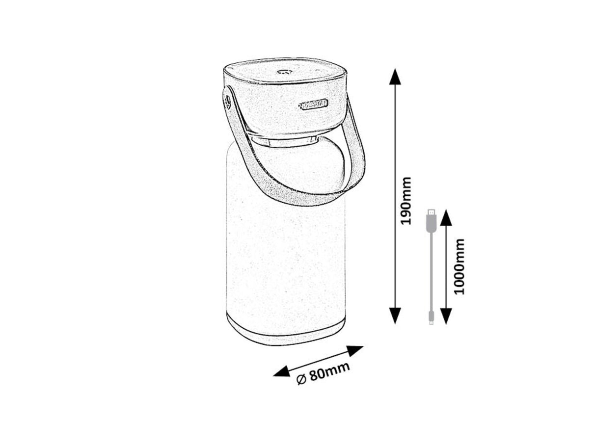 Veioza LED exterior Funes, albastru, 3W, 120lm, 2800K, 4000K, 6500K, IP44, Rabalux, 77145