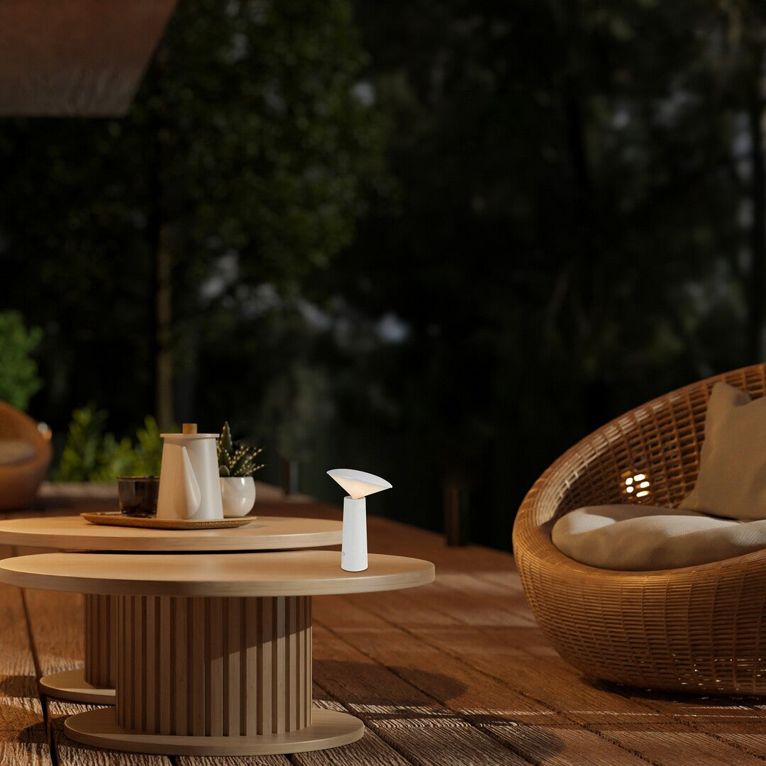 Veioza LED exterior Polperro, alb, 3W, 180lm, 2800K, 4000K, 6500K, IP20, Rabalux, 77146