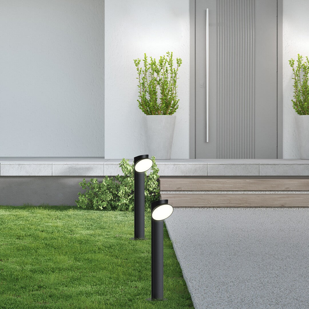 Stalp exterior LED Wengen, negru, 12W, 790lm, 3000K, H.70, IP54, Rabalux, 77149