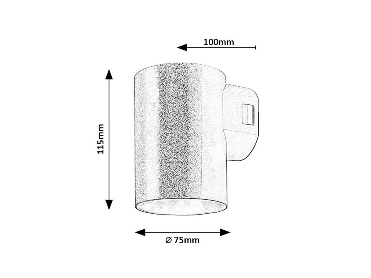 Aplica LED exterior Urfa, alb, 9W, 900lm, 2700K, 4000K, 6500K, IP65, Rabalux, 77161