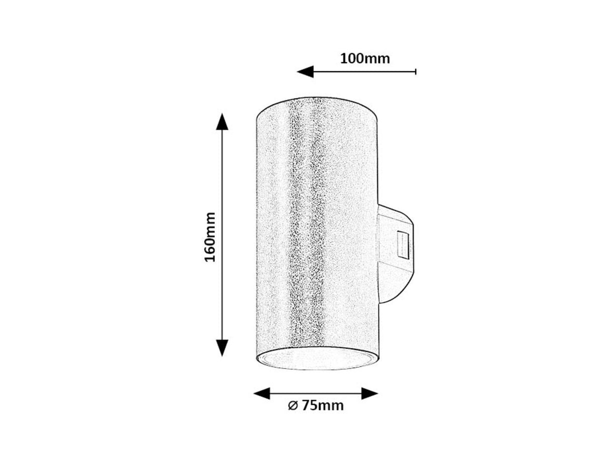 Aplica LED exterior Urfa, alb, 18W, 1800lm, 2700K, 4000K, 6500K, IP65, Rabalux, 77162