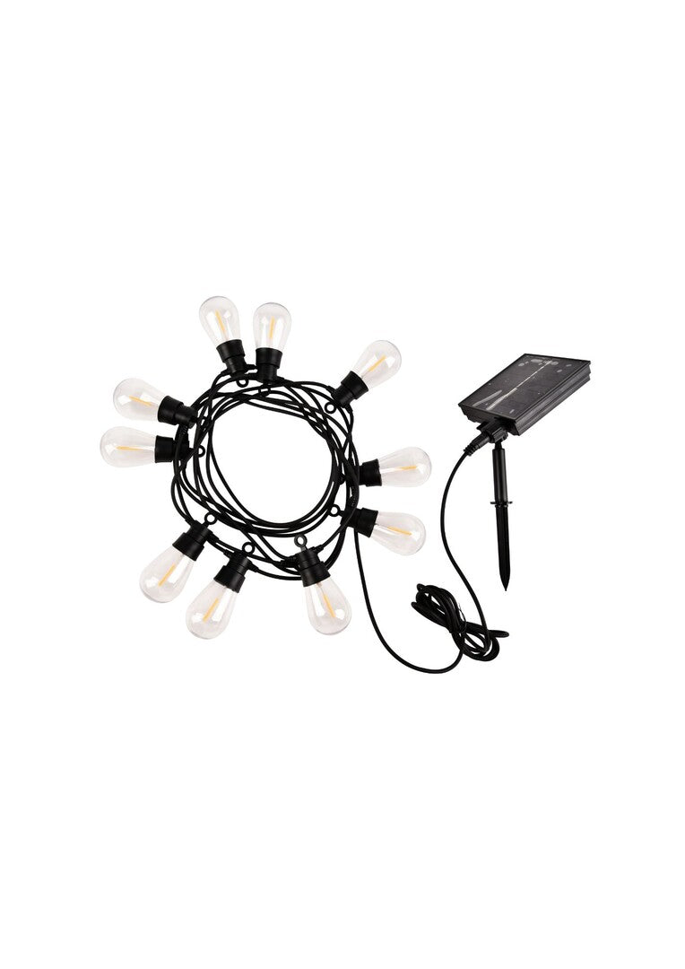 Ghirlanda LED exterior solara Zirc, negru, 3,6W, IP44, Rabalux, 77165