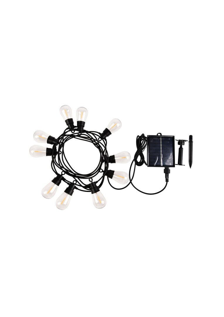 Ghirlanda LED exterior solara Zirc, negru, 3,6W, IP44, Rabalux, 77165