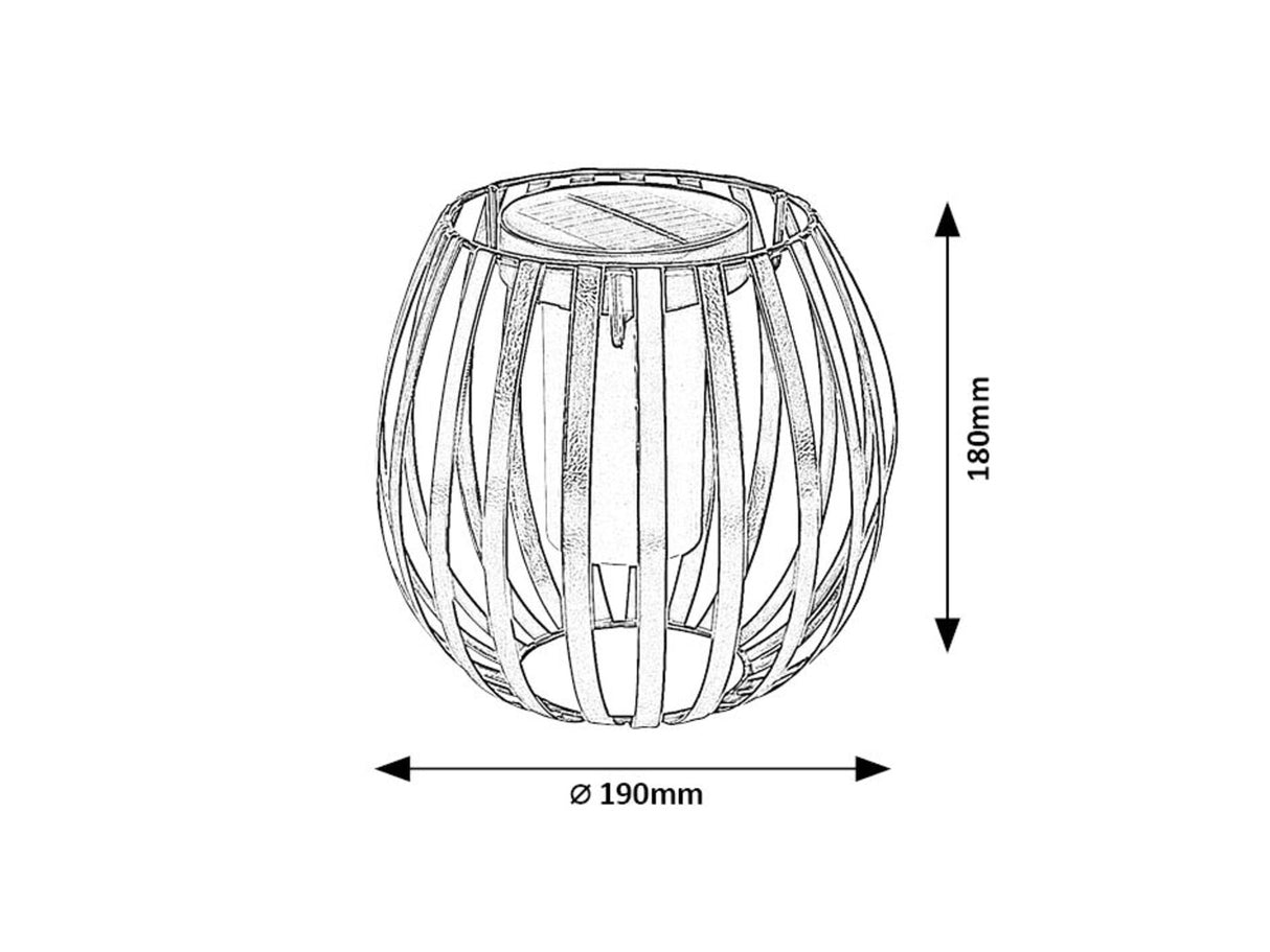 Veioza LED exterior solara Savoca, negru, 1W, IP44, Rabalux, 77167