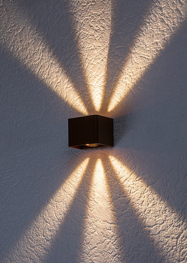 Aplica LED exterior Hallstatt, maro, 10W, 320lm, 3000K, IP54, Rabalux, 77169