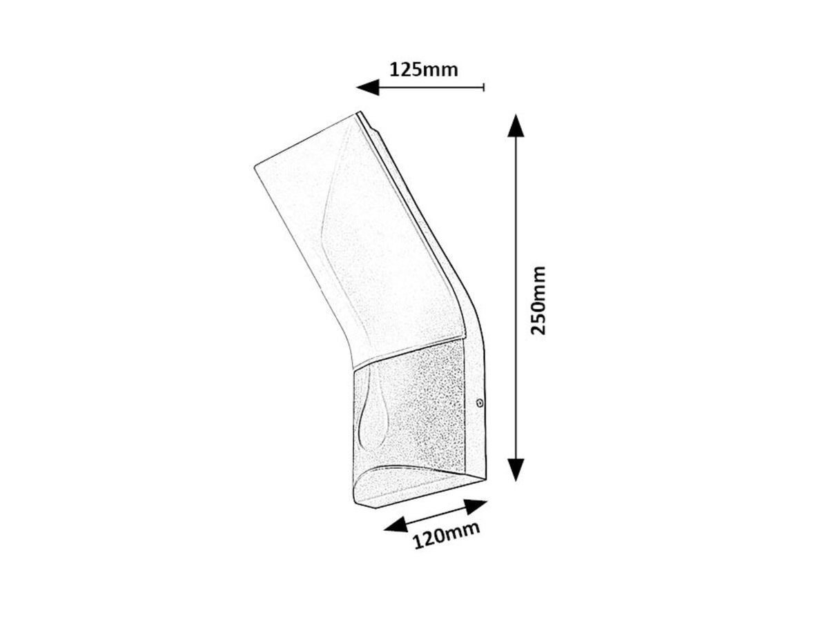 Aplica LED exterior Tolna, negru, 10W, 750lm, 3000K, IP54, Rabalux, 77171