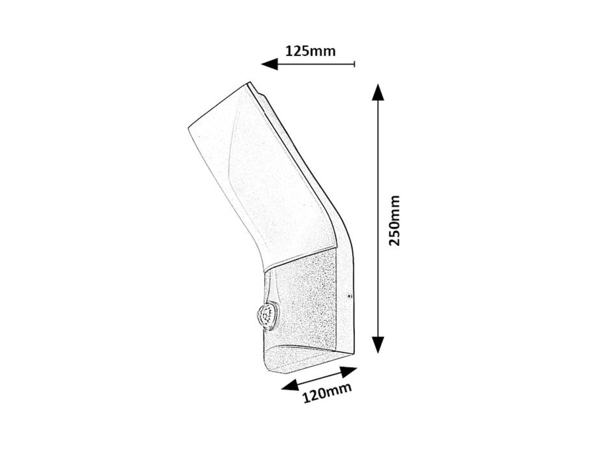 Aplica LED exterior Tolna, negru, 10W, 770lm, 3000K, IP54, Rabalux, 77172