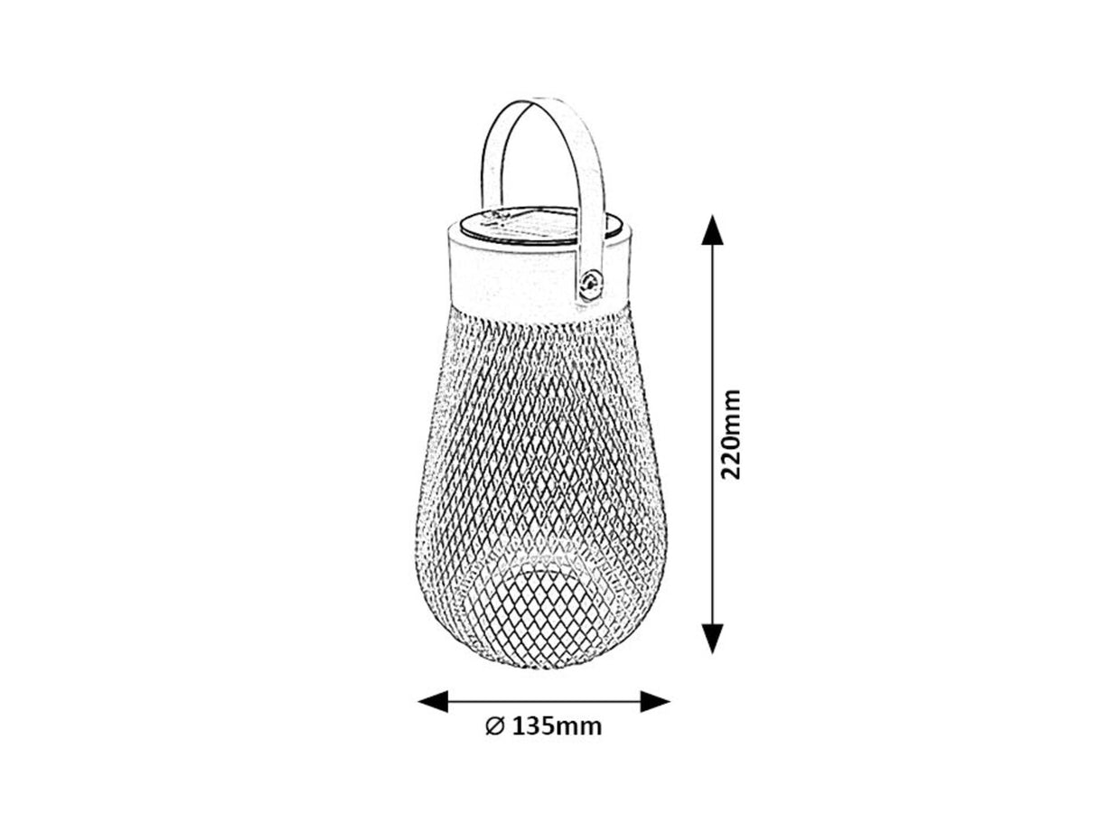 Lampa LED exterior solara Tapolca, alb, 0,16W, IP44, Rabalux, 77176