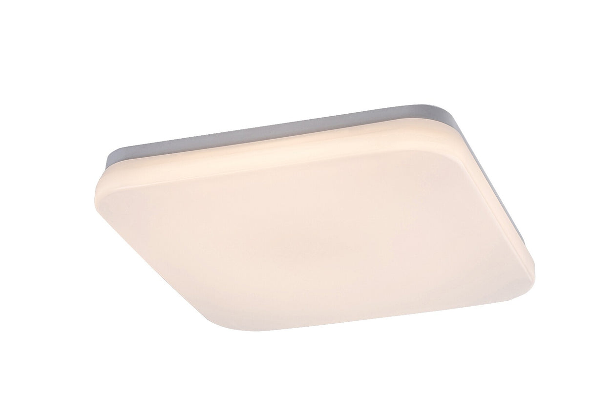 Plafoniera LED exterior Lowar, alb, 18W, 1100lm, 3000K, 4000K, 6000K, D.28.5cm, IP44, Rabalux, 77181