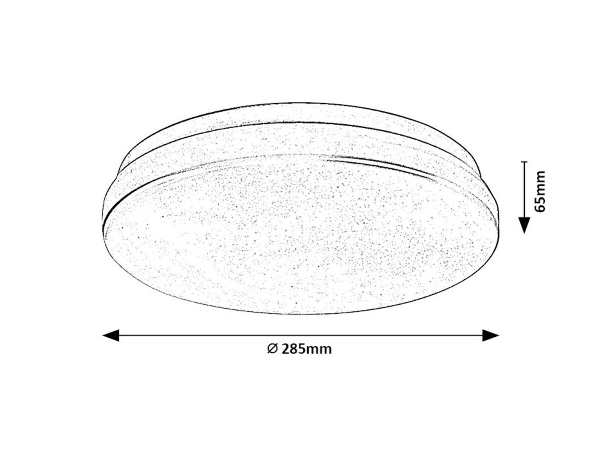 Plafoniera LED exterior Lowar, alb, 18W, 1100lm, 3000K, 4000K, 6000K, D.28.5cm, IP44, Rabalux, 77182