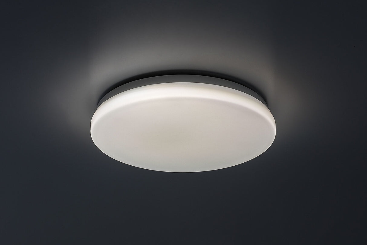 Plafoniera LED exterior Lowar, alb, 18W, 1100lm, 3000K, 4000K, 6000K, D.28.5cm, IP44, Rabalux, 77182