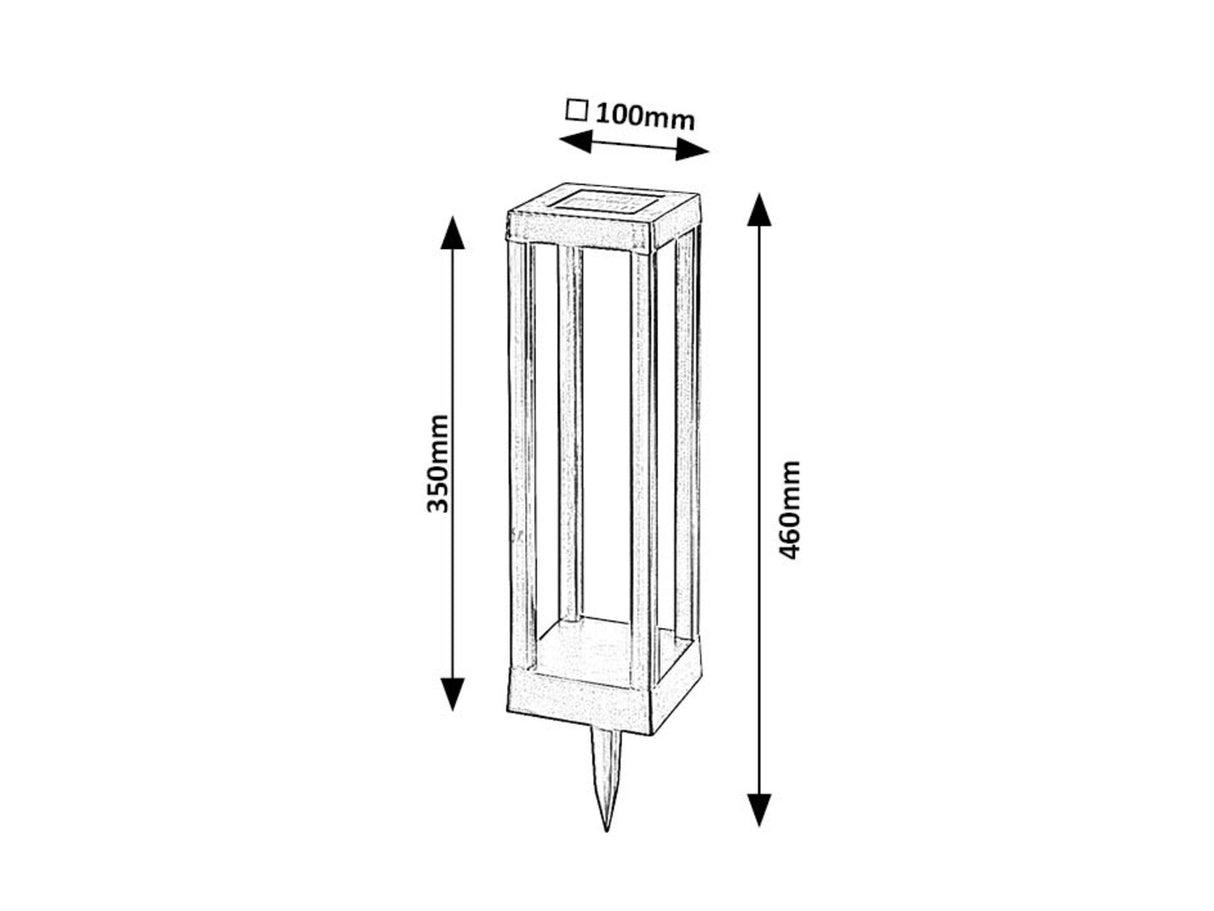 Lampa LED exterior solara Cong, negru, 0,18W, 6lm, 4000K, IP44, Rabalux, 77186