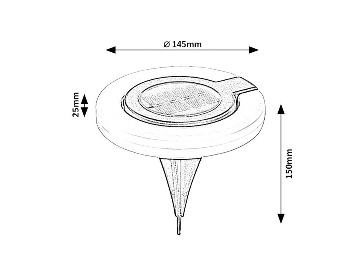 Lampa LED exterior solara Bokod, negru, 0,05W, IP44, Rabalux, 77187