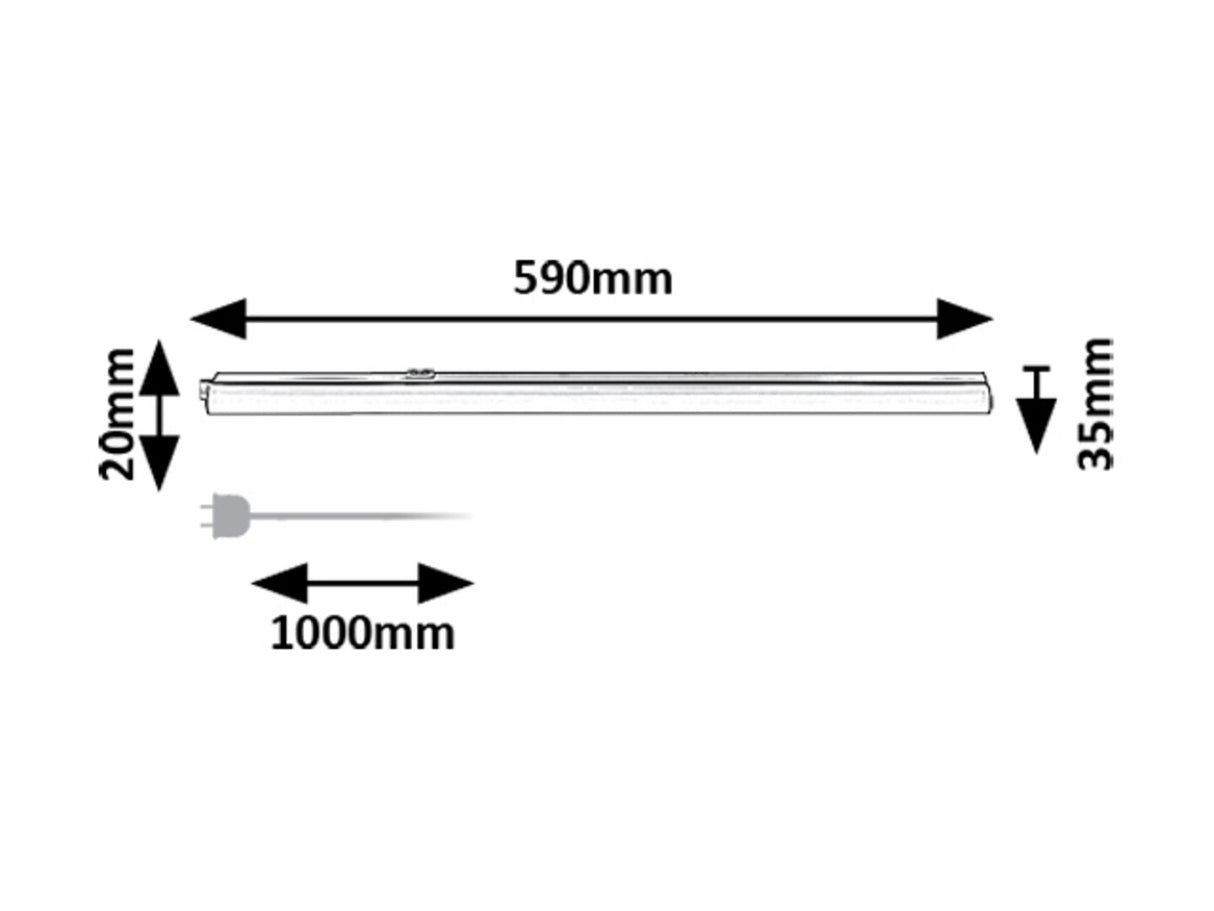 Corp led Bareg, alb, LED 8W, 800lm, 3000/4000K, IP20, Rabalux, 78008
