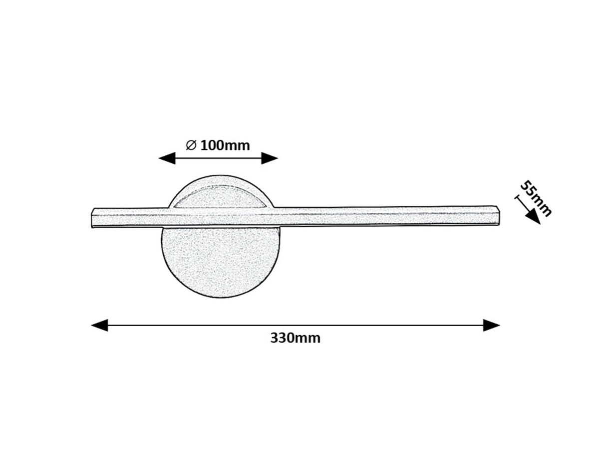 Aplica Sabira, negru, LED, 6W, 310 lumeni, 4000K, Rabalux 78034