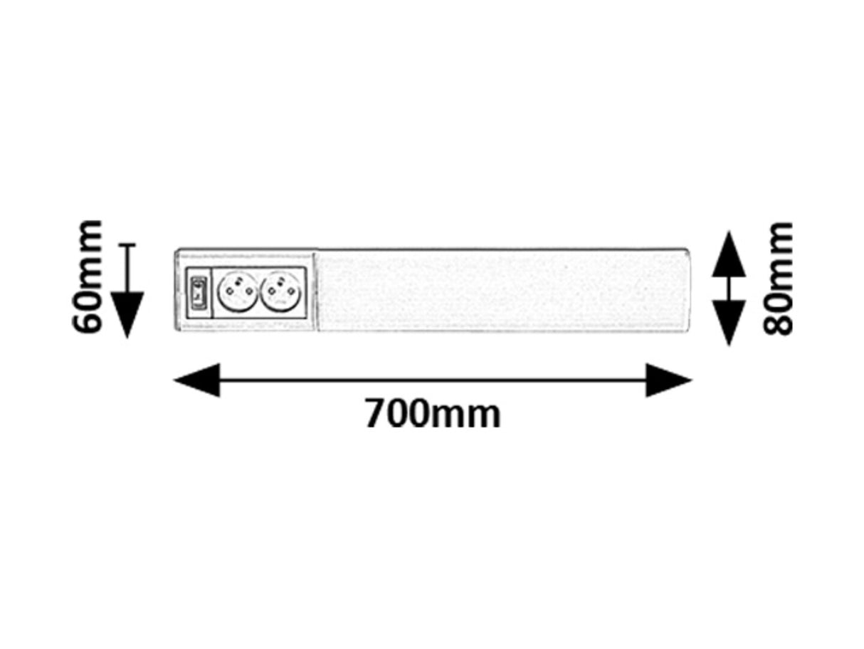 Corp led Bath 2E, alb, LED 15W, 1300lm, 4000K, IP20, Rabalux, 78041