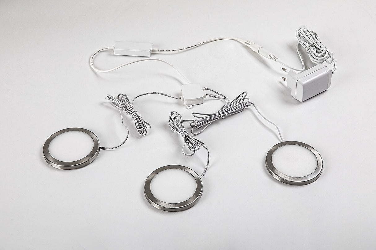 Aplica LED Socavi, argintiu, 3W, 100lm, 4000K, IP20, Rabalux, 78043