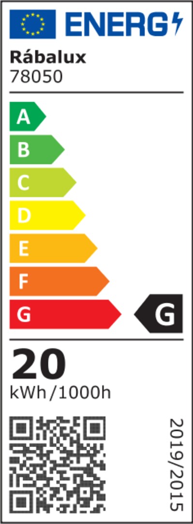 Corp led Band2, alb, LED 20W, 1650lm, 4000K, IP20, Rabalux, 78050