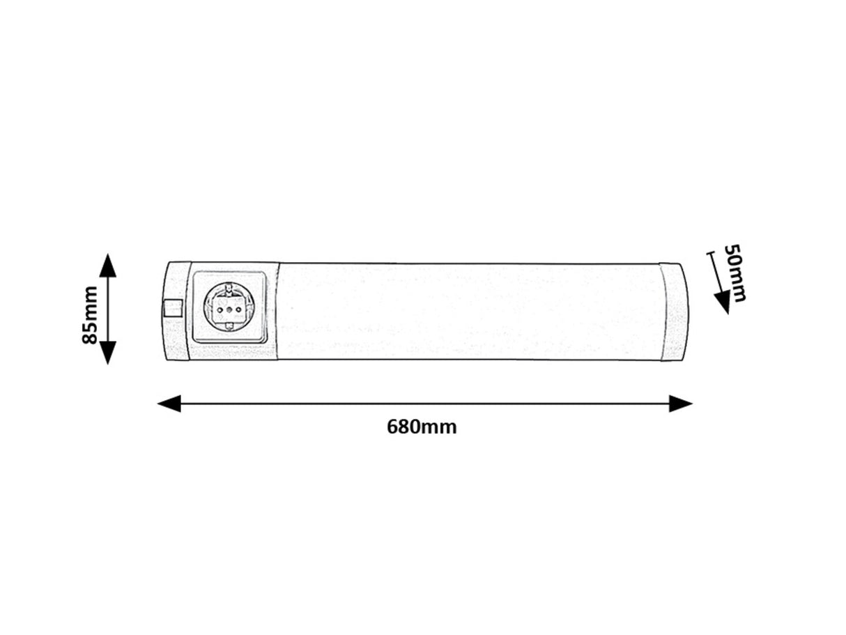 Aplica LED Soft2, argintiu, 8W, 450lm, 4000K, IP20, Rabalux, 78056