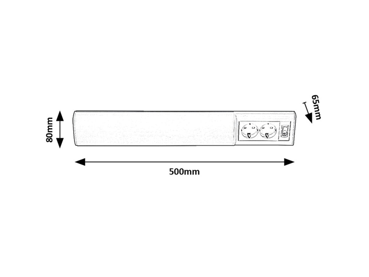 Corp led cu priza Bath2, alb, LED 10W, 940lm, 4000K, IP20, Rabalux, 78064