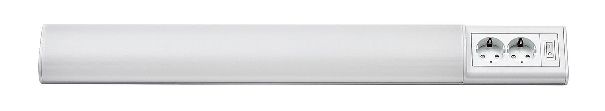 Corp led cu intrerupator si 2 prize Bath 2, alb, LED 15W, 1350lm, 4000K, L.70cm, Rabalux, 78065