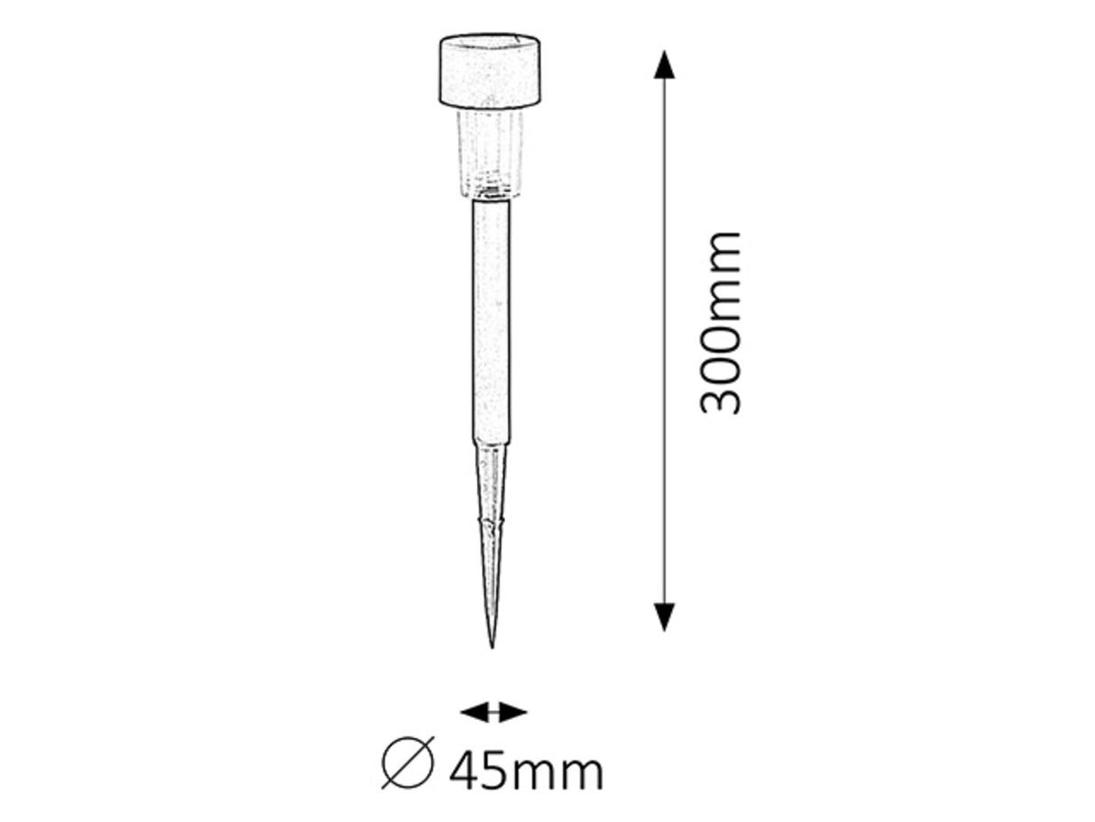Lampa LED exterior solara Solar 1, negru, 0,1W, IP44, Rabalux, 8365