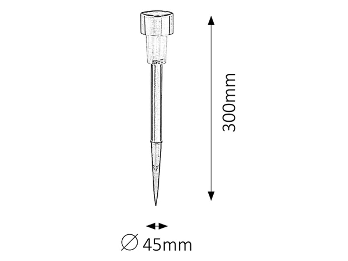 Lampa LED exterior solara Solar 1, crom satin, 0,1W, IP44, Rabalux, 8366